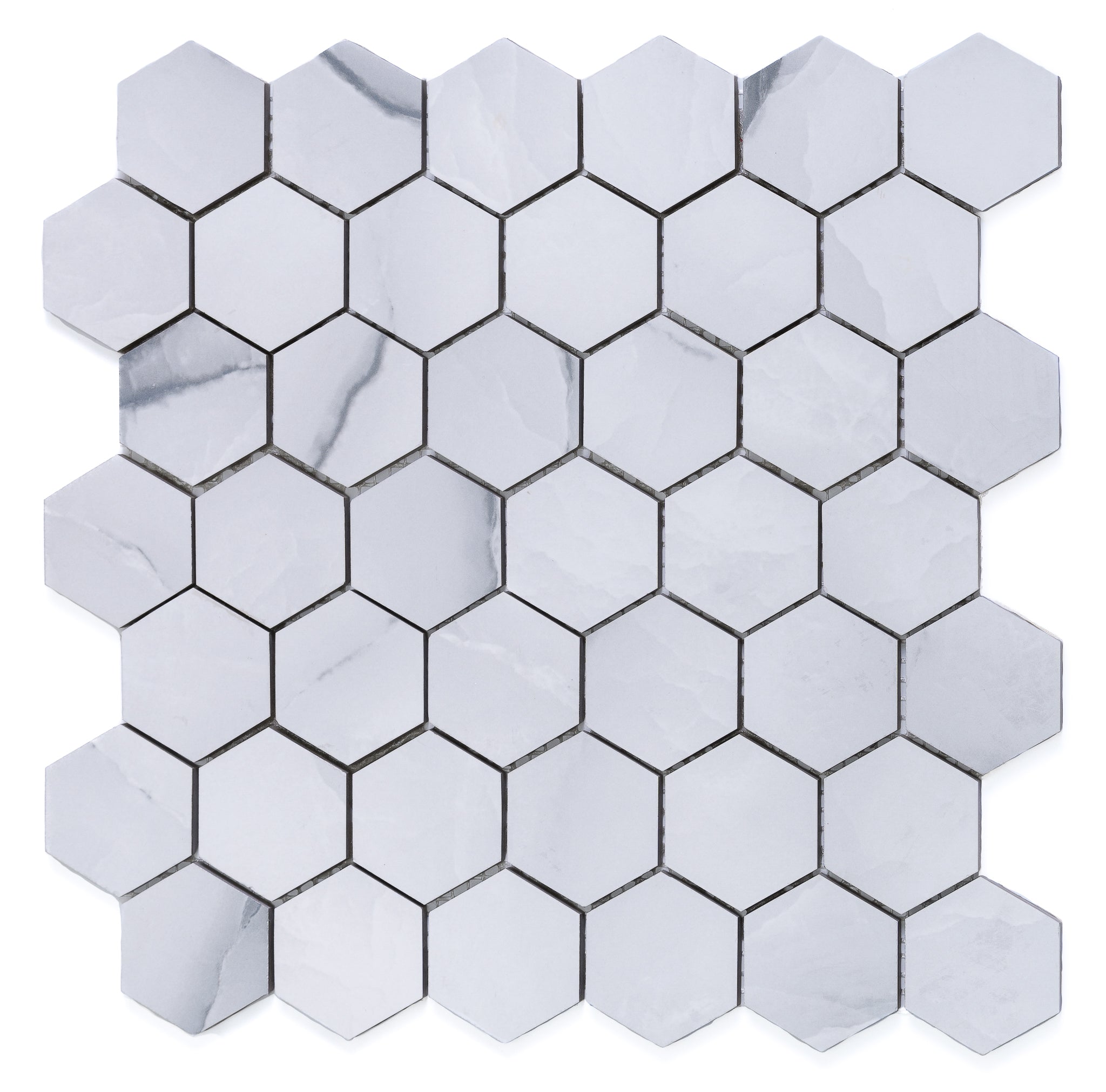 Alice Grey Hexagon 12"x12"
