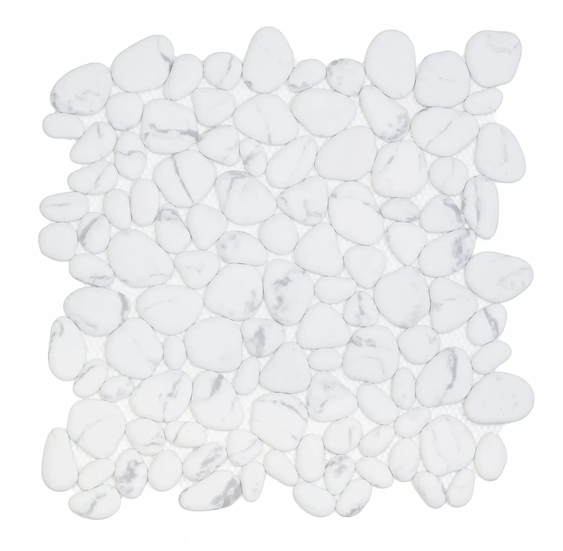 White Marbled Pebble Mosaic