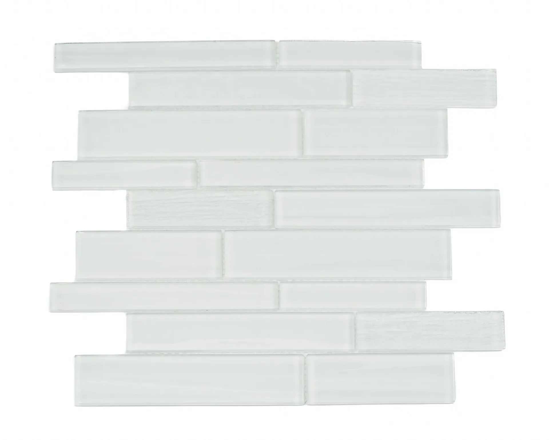 Frosted White Linear Glass Mosaic