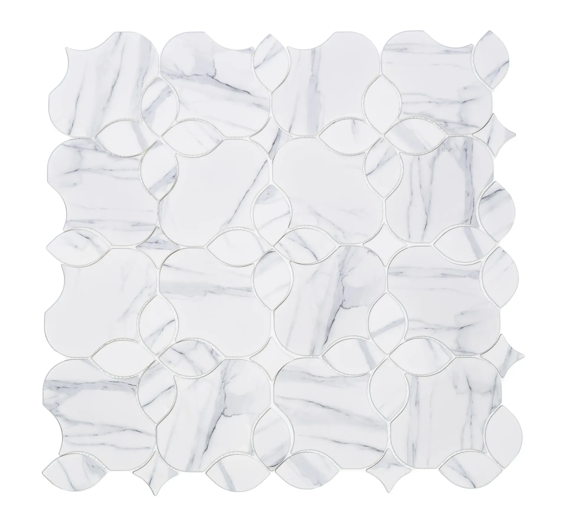 Frosted Bloom Sandblasted Glass Mosaic