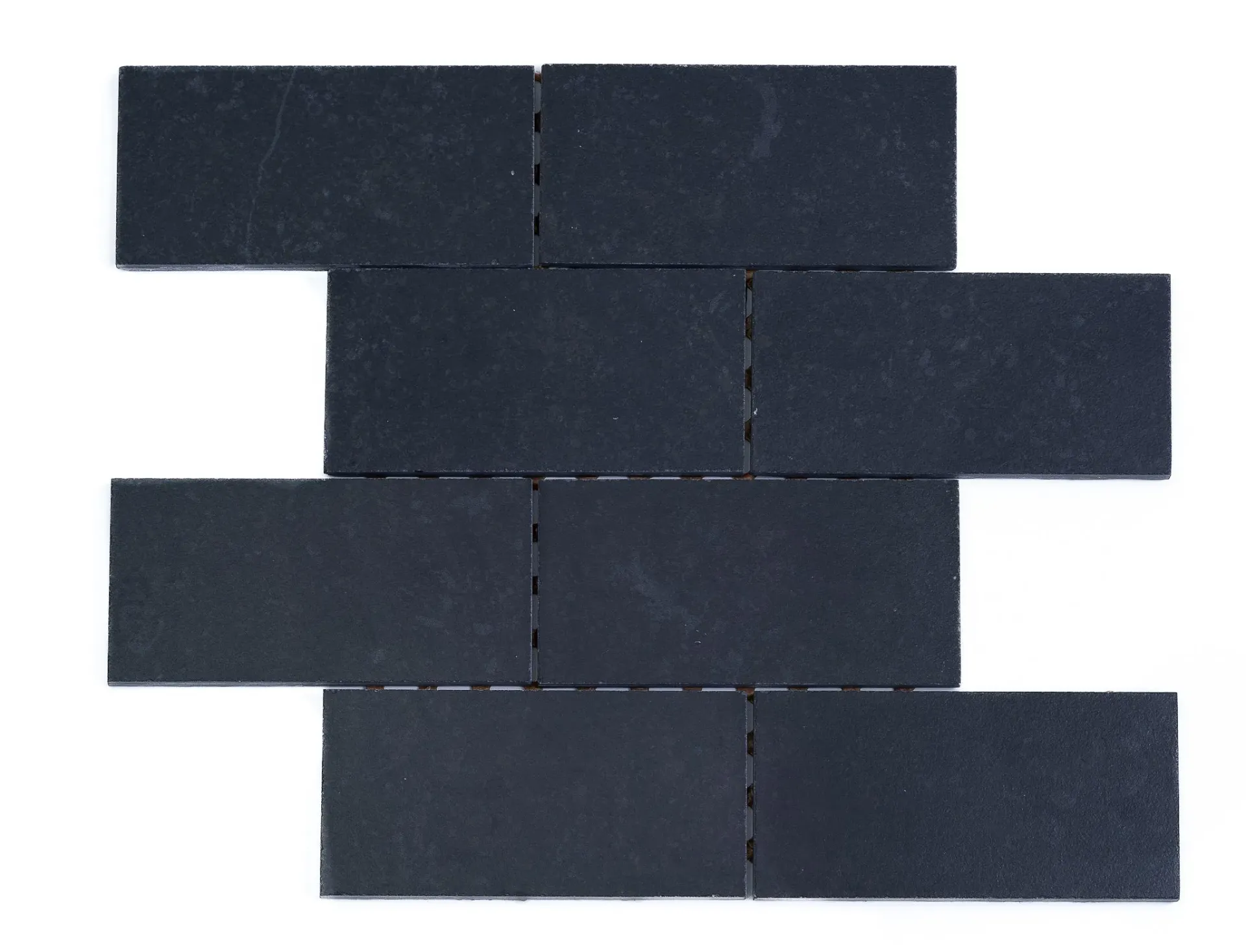 Obsidian Matte Liegi Brick Mosaic