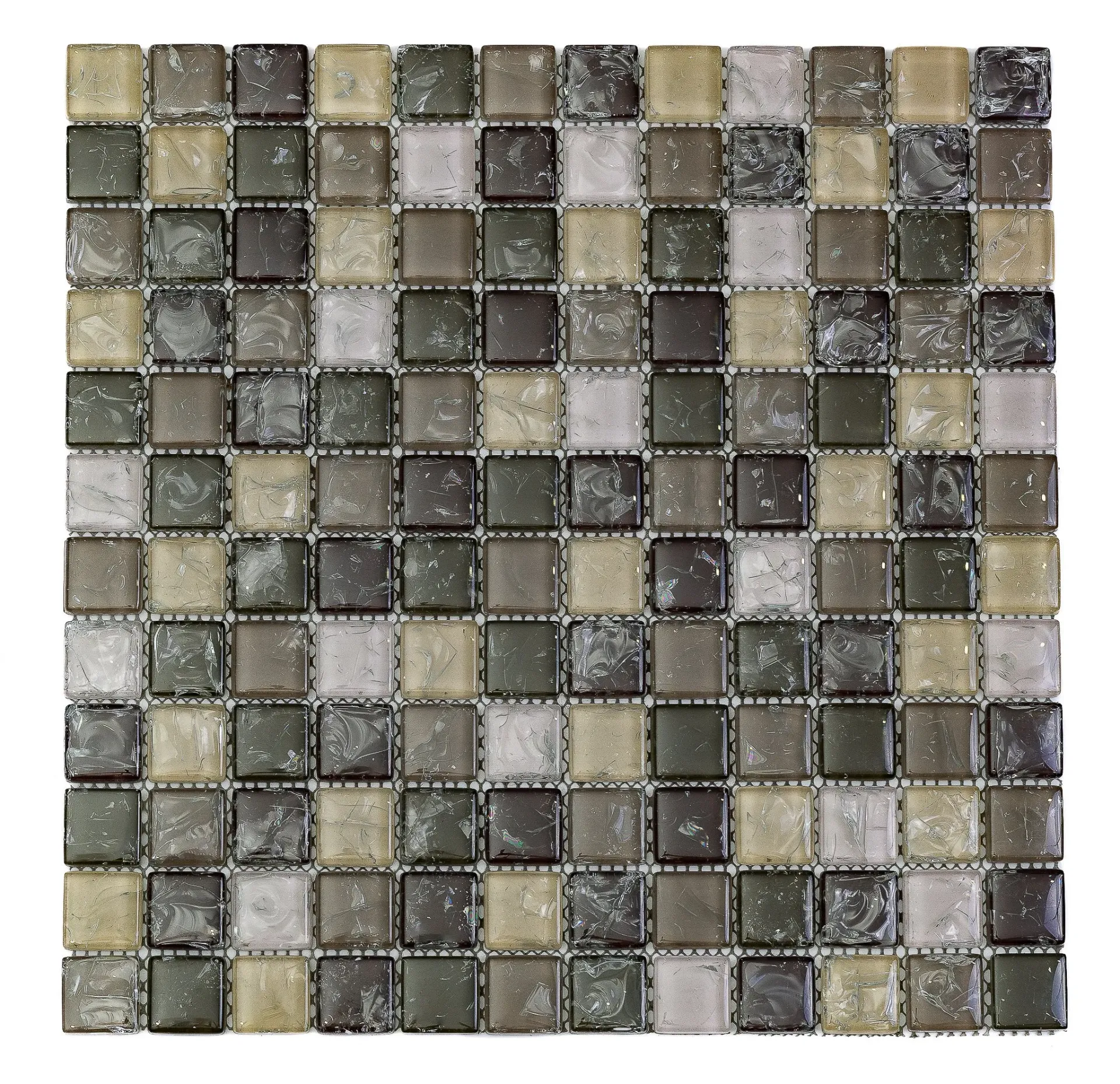 Earthstone Multi‑Tone Square Glass Mosaic
