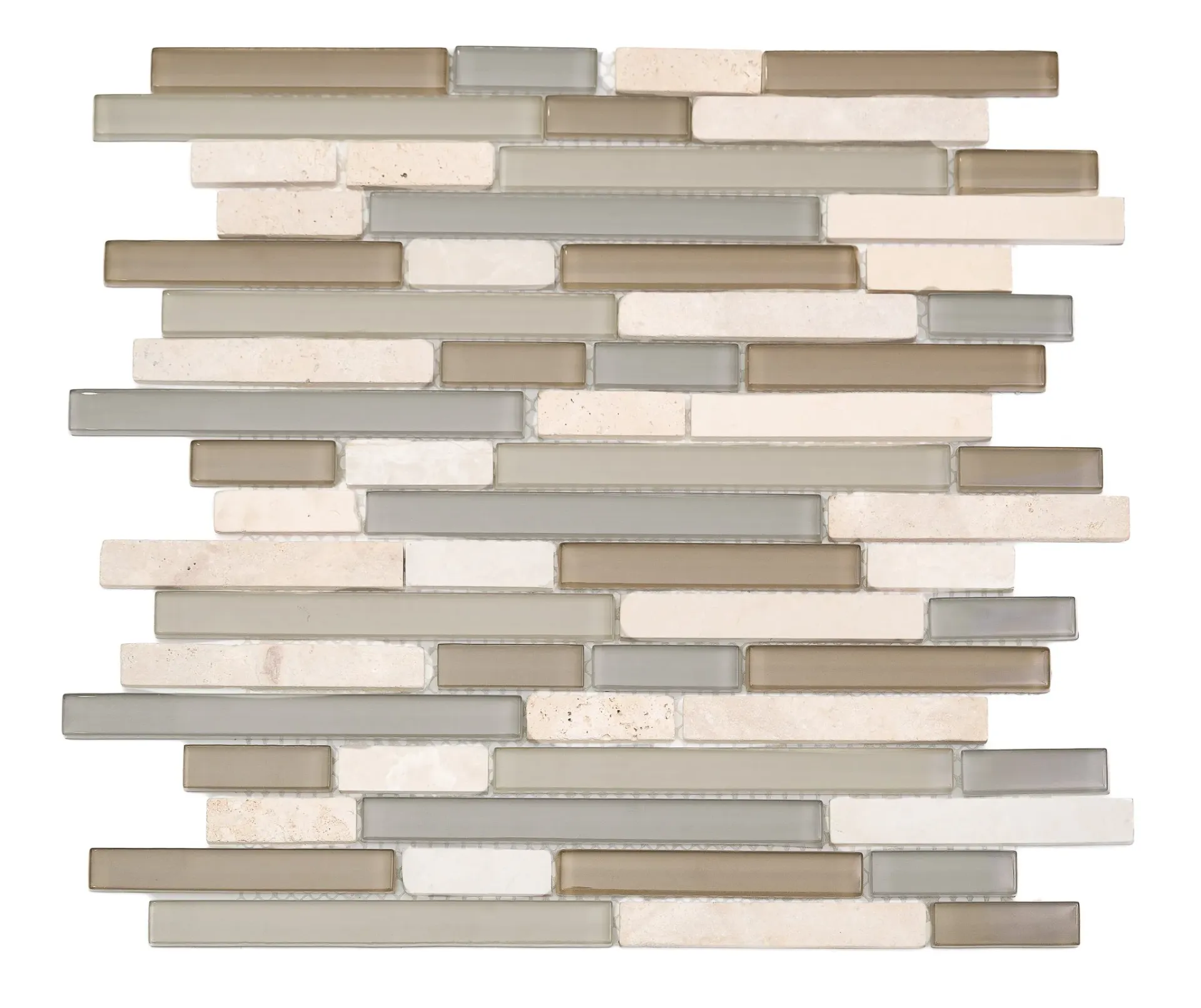 Glass Stone Linen Blend Mosaic