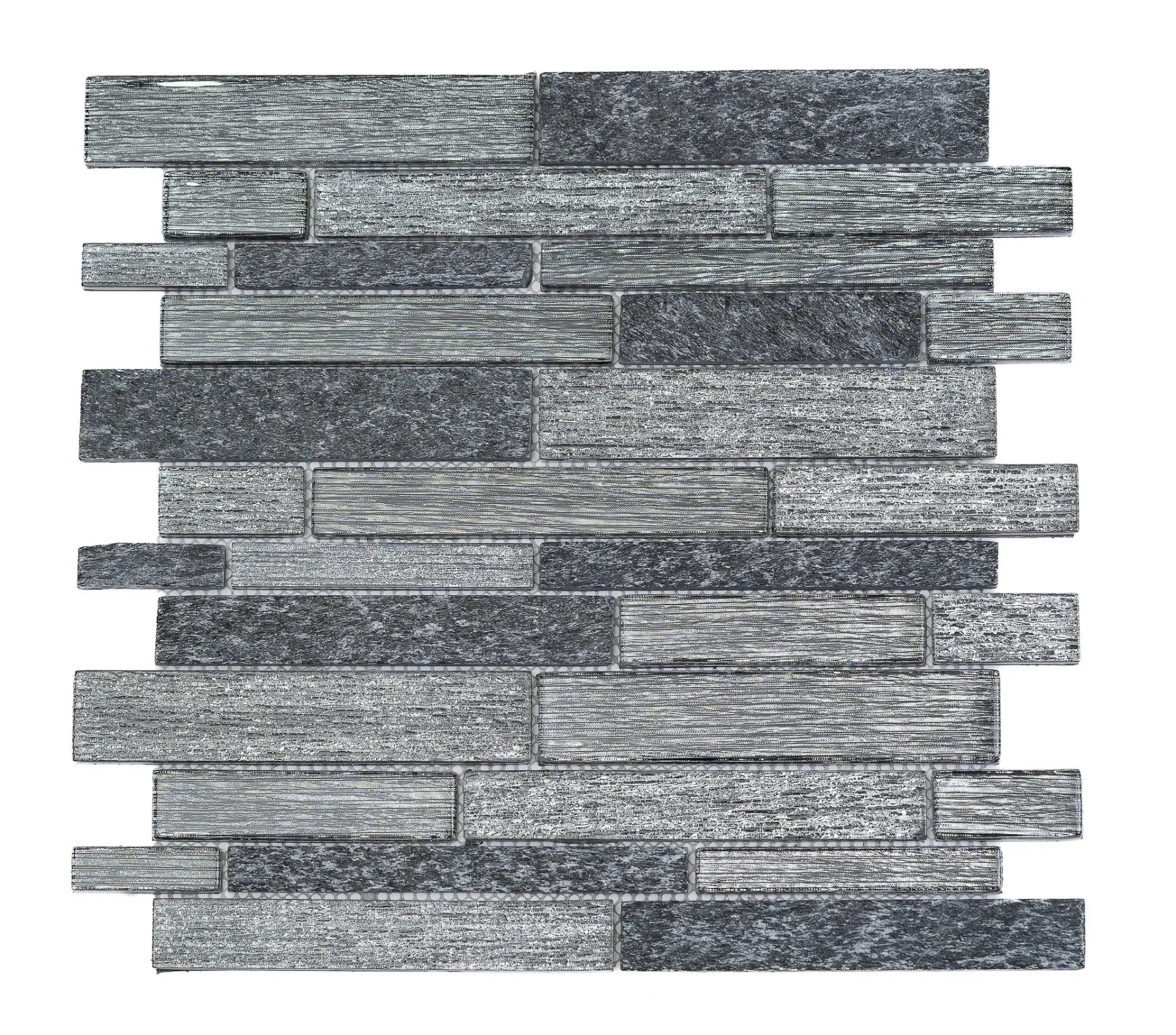Silver Strata Glass & Stone Mosaic