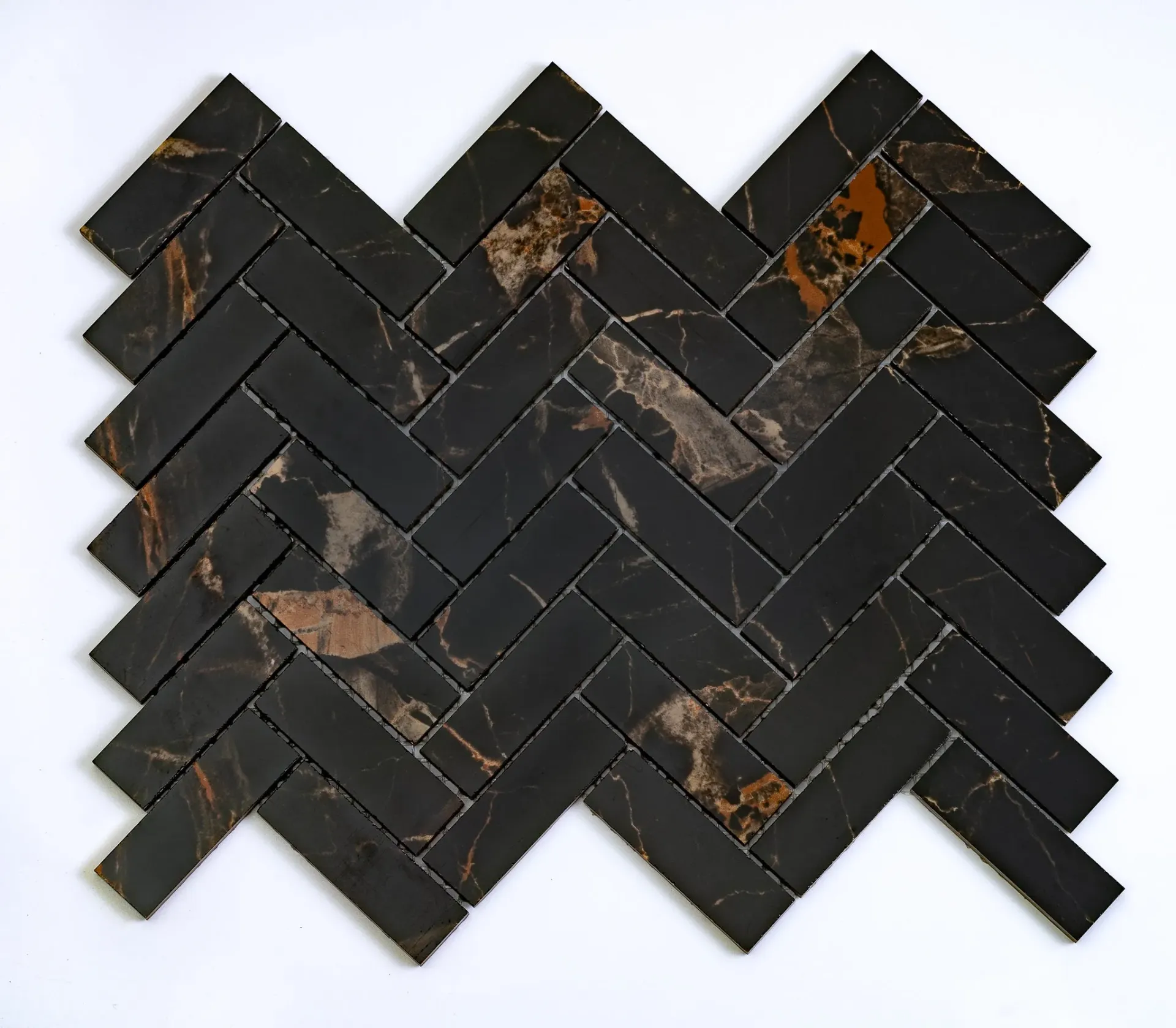 Mosaic Versus Gold Herringbone