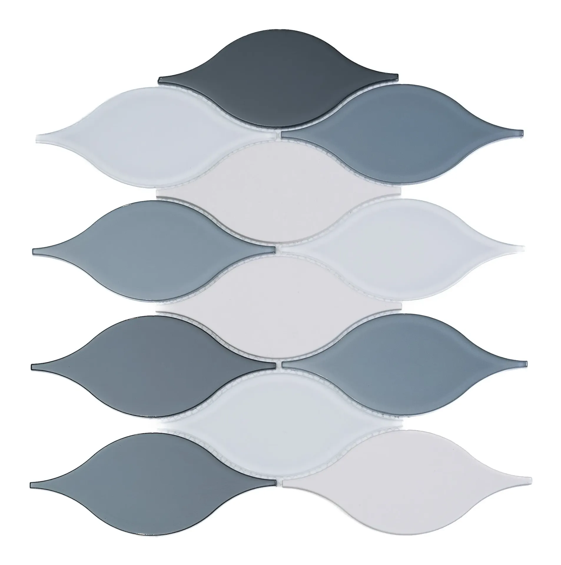 Monochrome Leaf Glass Mosaic