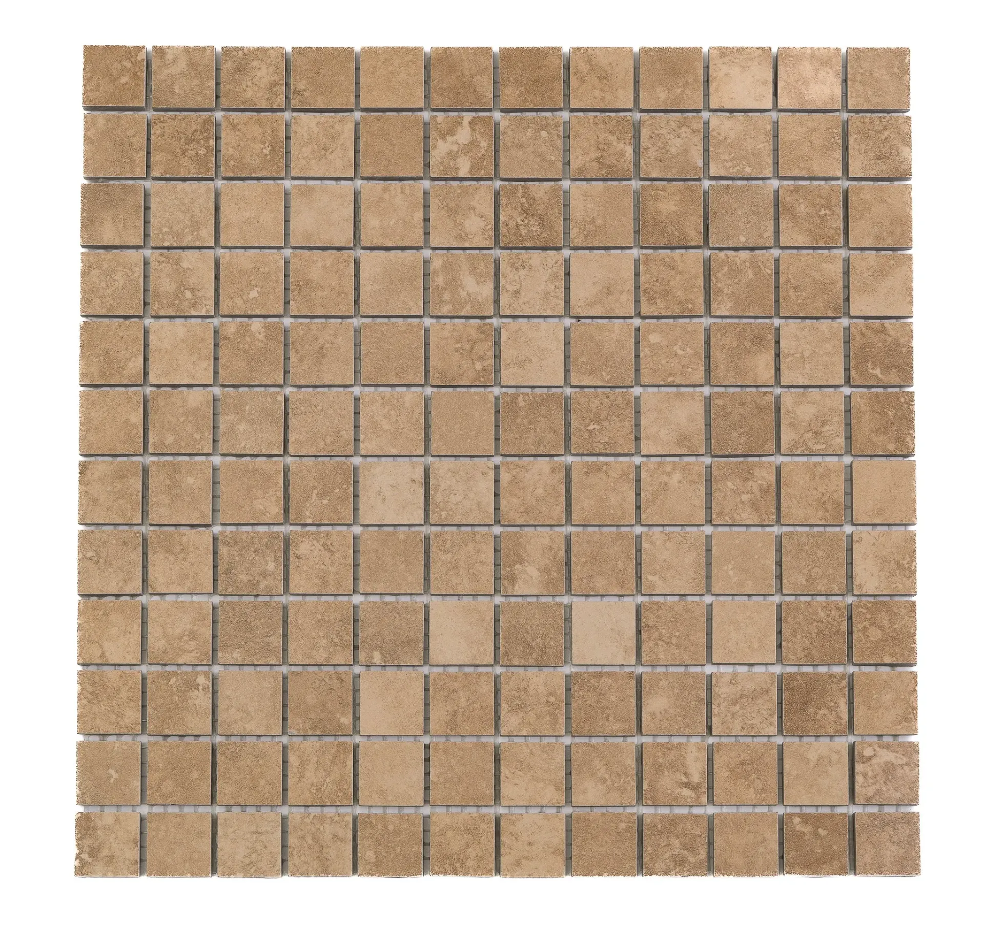 Noce Travertine Filled & Honed Porcelain Mosaic