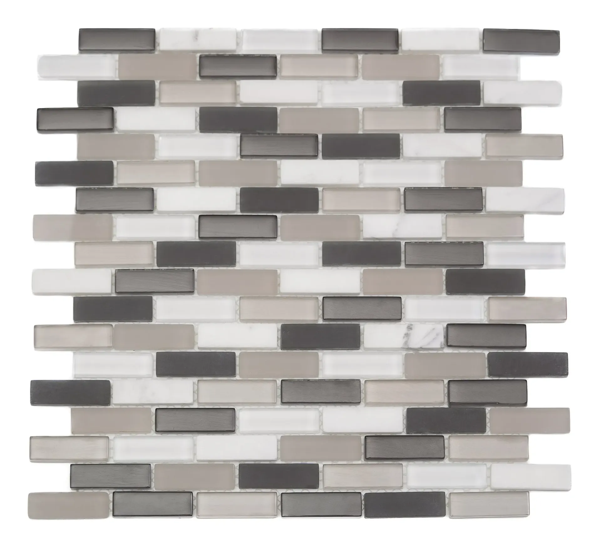 [SC304A Mosaic] Urban Neutral Linear Glass Mosaic