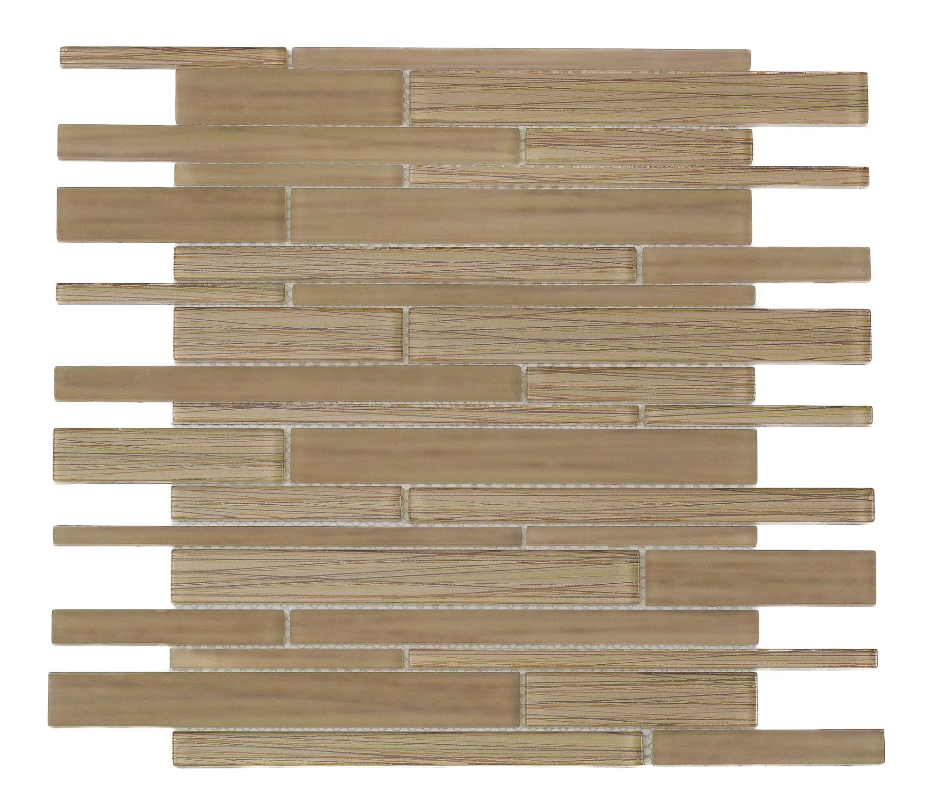 Giallo Linen Linear Glass Mosaic