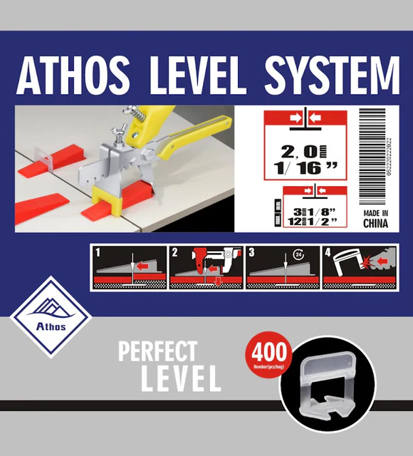White Leveling Clips - 400 Pieces Pack